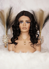 Peluca NA09 "Rock Wavy Black"