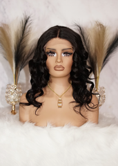 Peluca NA09 "Rock Wavy Black"