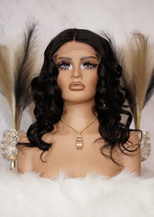 Peluca NA09 "Rock Wavy Black"