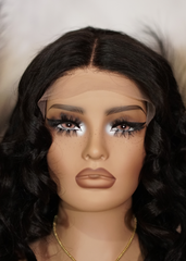 Peluca NA09 "Rock Wavy Black"