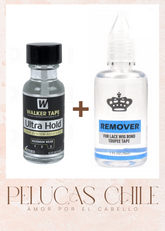 Kit Pegamento Liquido para pelucas + Removedor de pegamento