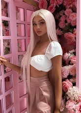Peluca NA88 "White Baby Platinum Blonde"