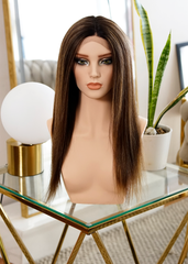 Peluca NA471 "Silk Caramel & Brown highlight"
