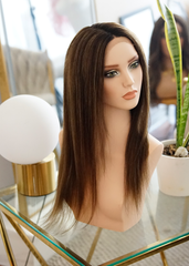 Peluca NA471 "Silk Caramel & Brown highlight"