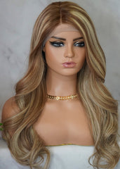 Peluca NA153 "Wavy Caramel Blonde"