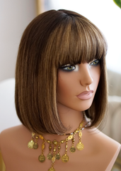 Peluca NA492 "Bangs Chesnut Bob"
