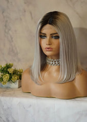Peluca NA80 "Beauty Silver Bob" [ENCARGO 15 DIAS HABIL]