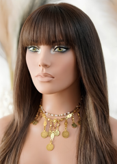 Peluca NA404 "Glam Bangs Brown"