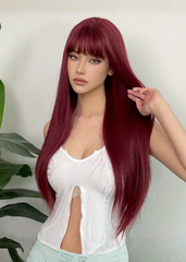 Peluca NA416 "Wine Velvet Bangs" [ENCARGO 15 DIAS HABIL]